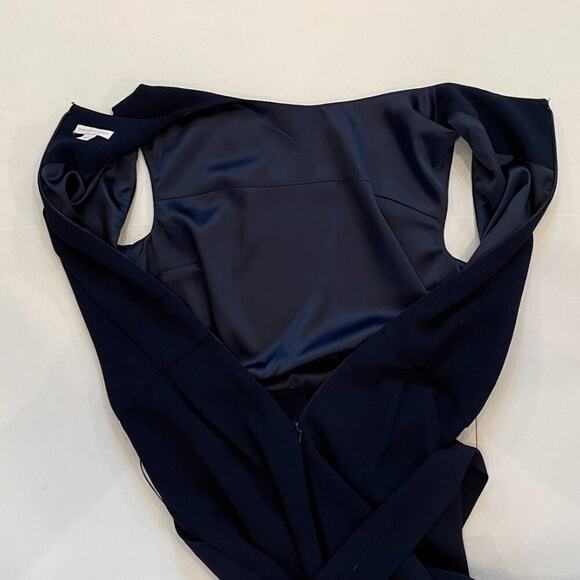 NY & Co. Navy Sleeveless Wide Leg Belted Jumpsuit / Pantsuit, Size 2 - Picture 7 of 15